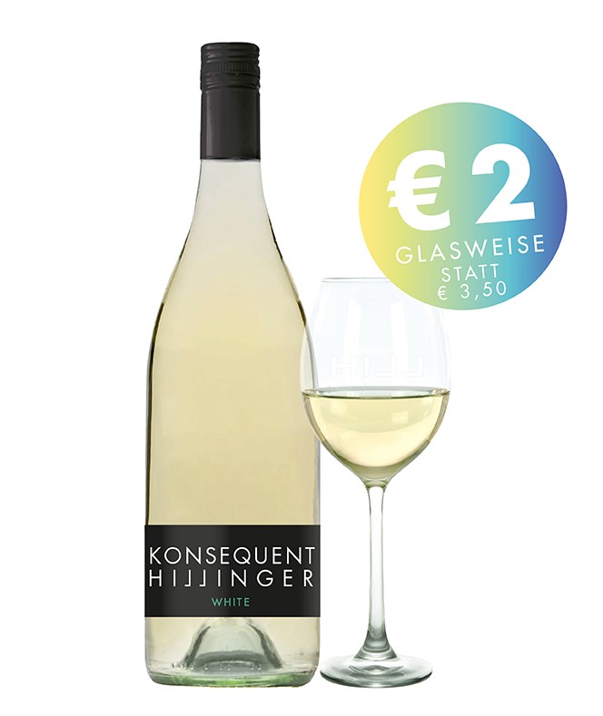 Glasweise Aktion Konsequent HILLINGER White