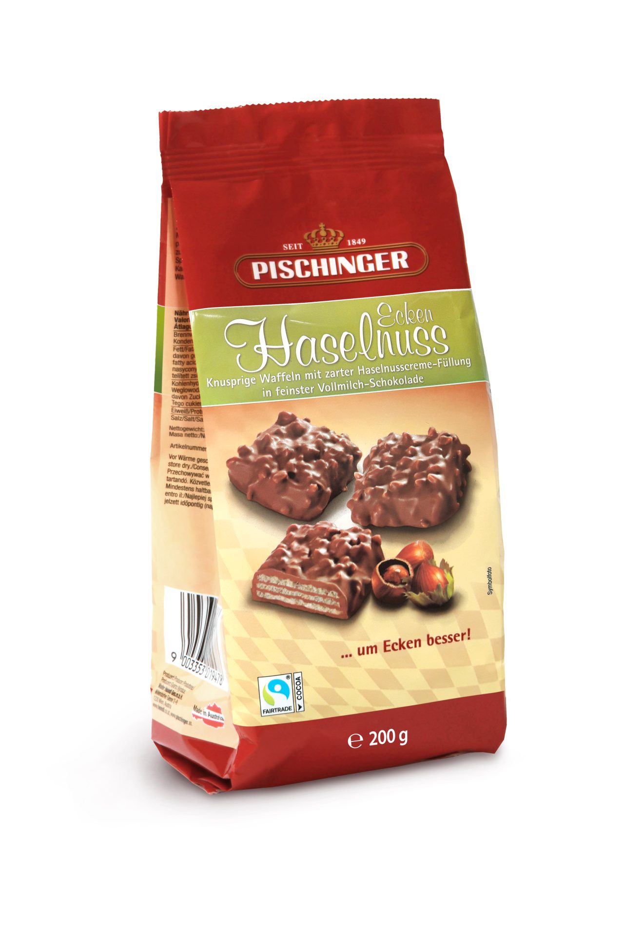 Heindl SchokoClub-Angebot:Pischinger Haselnuss Ecken Minis (200g)