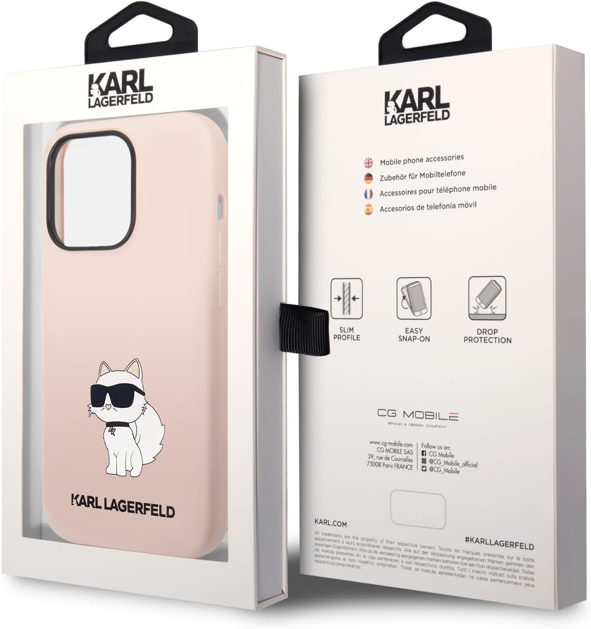 Karl Lagerfeld IML Choupette Head AND KARL MagSafe Back Cover für IPHONE 11 – 17 PROMX AND SAMSUNG