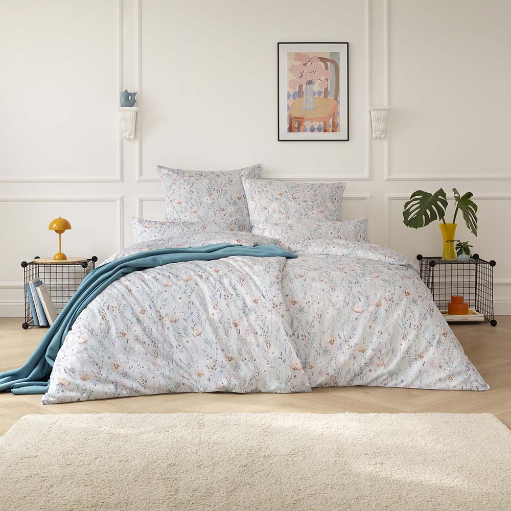 Mako Satin Bettwäsche Celeste