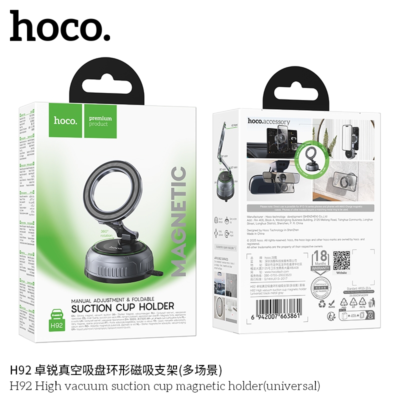 Car Holder H92 Magnetic Vacuum